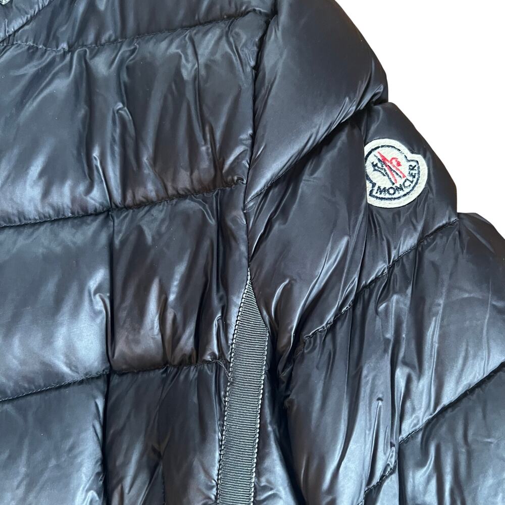 MONCLER Authentic Hermine Long Down Puffer Coat - Dark Gray, No Hood | Size 2, M - Picture 5 of 8